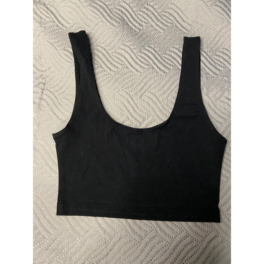 Shadow Hill USA Womens Black Cropped Tank Top SH Graphic Star Logo size Small - Picture 3 of 3